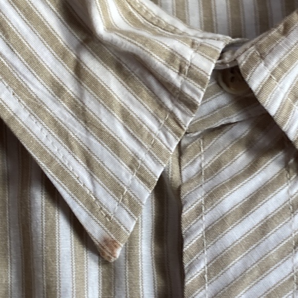 Mens Vintage Williams Bay 4X Western Shirt Tan & Cream Pearl Snap Button Down - Picture 6 of 10